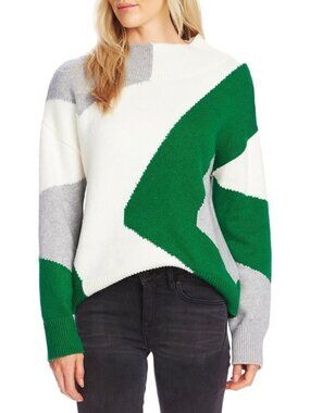 Women's Vince Camuto Intarsia Mock-Neck Sweater Size XS